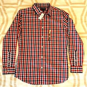 NWT Banana Republic Shirt - Medium - Red/Blue/White Plaid